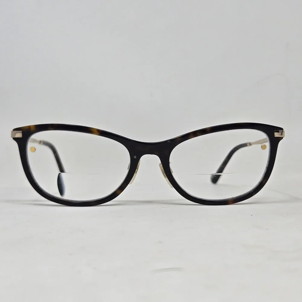 Marc Jacobs Tortoise Shell Cat Eye Eyeglasses Gold Metal Temples 53-18 MARC668G